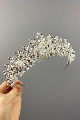 Originally Bead Embroidered Bridal Crown