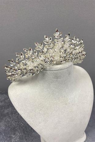 Originally Bead Embroidered Bridal Crown