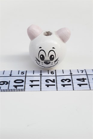 Teddy Bear Modified Blue Wooden Beads