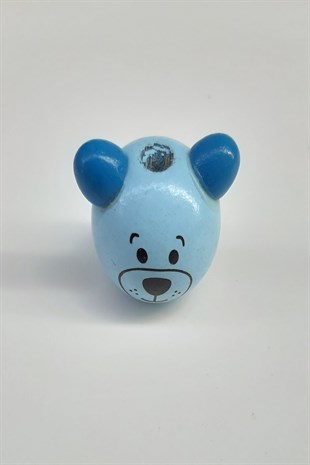 Teddy Bear Modified Blue Wooden Beads