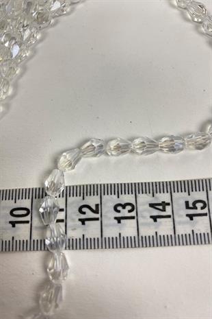 Az janjanlı Armut Kesim Parlak Kristal Boncuk 6 mm