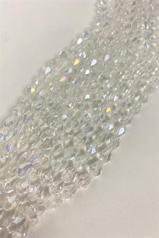 Az janjanlı Armut Kesim Parlak Kristal Boncuk 6 mm
