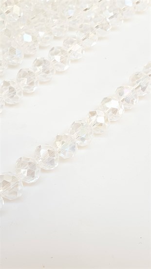 Az Janjanlı Şeffaf Kristal Boncuk 8 mm