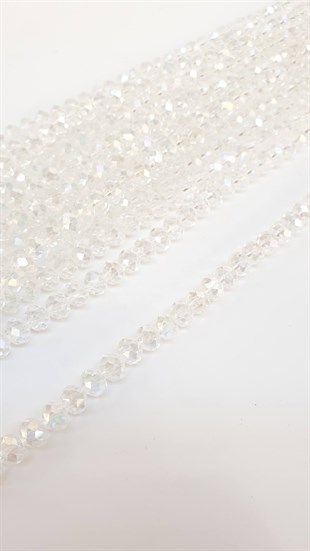 Az Janjanlı Şeffaf Kristal Boncuk 8 mm