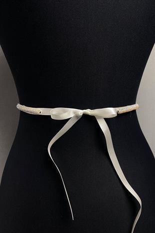 حزام فستان سهرة بحجر لامع كثيف بنطلون جينز أقل