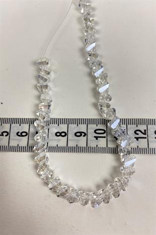 Az JanjanlıÜçgen Kesim Parlak Kristal Boncuk 8 mm
