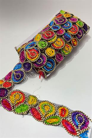 Antique Strip Guipure with Almond Pattern