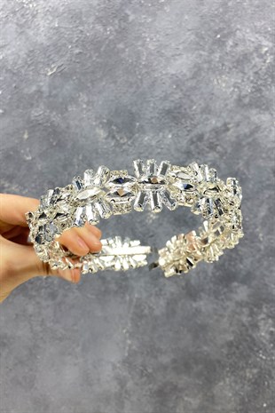 Baget Taşlı Saç Aksesuarı Gelin Tacı