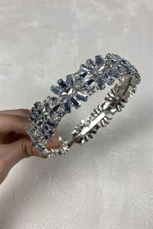 Baget Taşlı Saç Aksesuarı Gelin Tacı