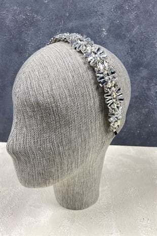 Baget Taşlı Saç Aksesuarı Gelin Tacı