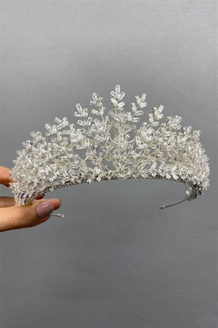 Baguette Zircon Stone Duru Bridal Henna Crown