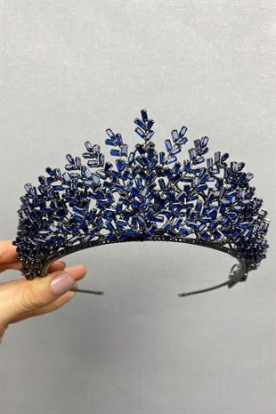 Baguette Zircon Stone Duru Bridal Henna Crown