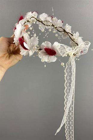 Bahar Dalı İncili Ve Pamuk Otlu Dış Çekim Gelin Tacı
