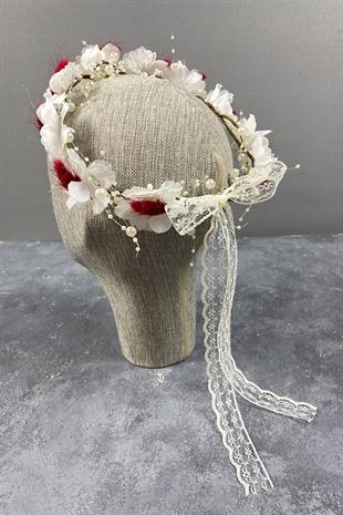 Bahar Dalı İncili Ve Pamuk Otlu Dış Çekim Gelin Tacı