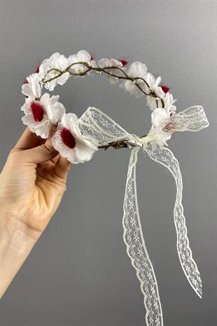 Bahar Dalı Ve Pamuk Otlu Dış Çekim Gelin Tacı