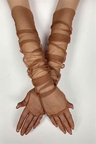 الجملة النحاس اللون 10 قطع قفازات الزفاف تول قفازات الزفاف / الزفاف / قفازات الحفلات