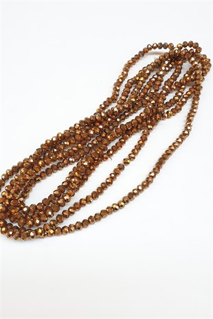 Bakır Rengi Kaplama Kristal Boncuk 6 Mm