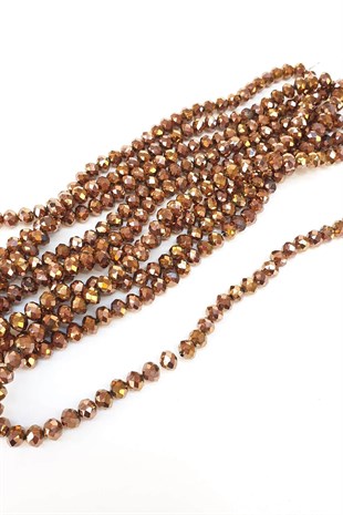 Bakır Rengi Kaplama Kristal Boncuk 8 mm