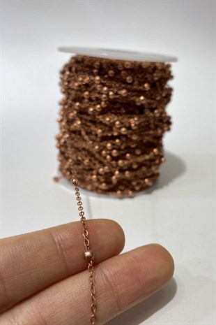 Copper Color Metal Bulk Necklace Chain 1 mt