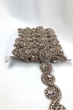 Copper Soft Waterway Patterned Iron-on Stony Strip