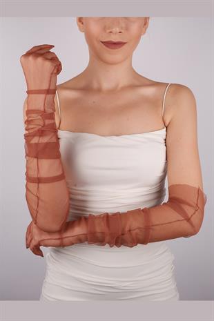 Copper Long Elegant Bridal Gloves Tulle Gloves Wedding/Wedding/Party/Costume Gloves