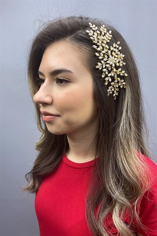 Bal Rengi Ada Model Taraklı Saç Aksesuarı