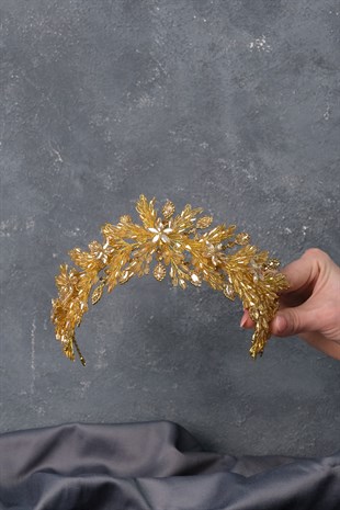 Honey Arden Crystal Beaded Headband and Bridal Henna Tiara