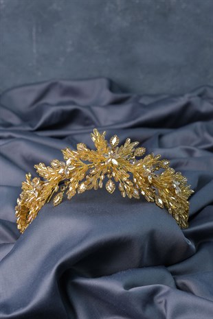 Honey Arden Crystal Beaded Headband and Bridal Henna Tiara