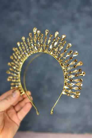 Honey Color Ayas High Party Bridal Henna Crown