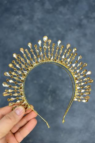 Honey Color Ayas High Party Bridal Henna Crown