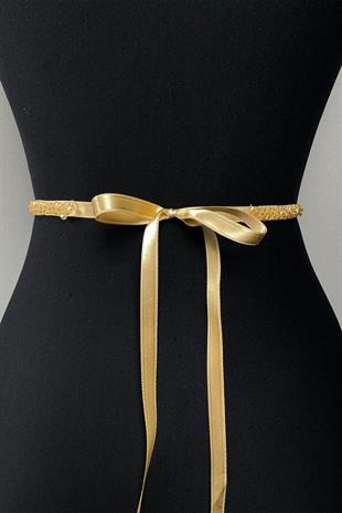 العسل حبة مطرزة فستان حزام الخصر الإكسسوار