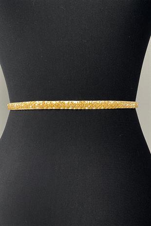 العسل حبة مطرزة فستان حزام الخصر الإكسسوار