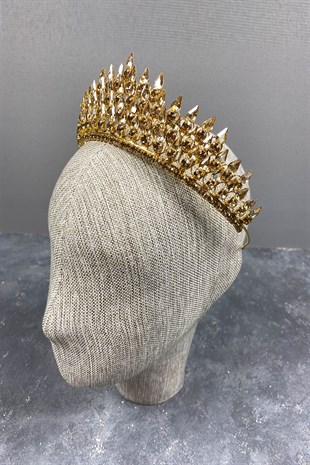 Honey Color Drop 3D Bridal Henna Crown