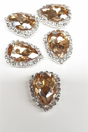 Honey Color Drop Cased Studded Stone