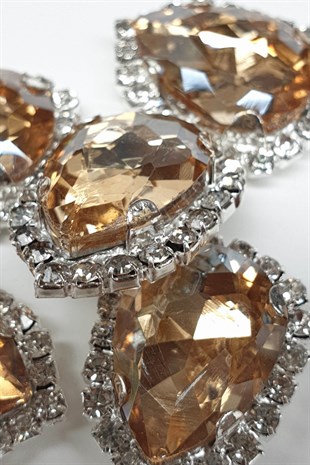 Honey Color Drop Cased Studded Stone