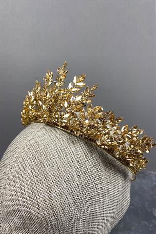 Honey Color Ezel 3D Bridal Henna Crown