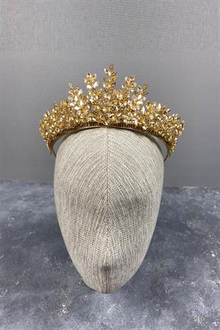 Honey Color Ezel 3D Bridal Henna Crown