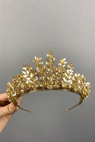 Honey Color Ezel 3D Bridal Henna Crown