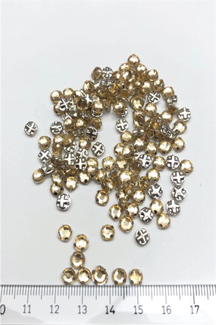 Bal Rengi Küçük Kasalı Dikme Taş 25 adet