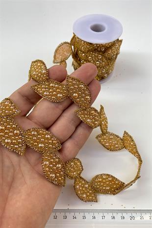 لون العسل ورقة عزر الحديد على الشريط الحجري الشمعدان