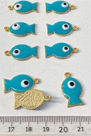 Balık Desenli Nazar Boncuklu Bileklik Ucu