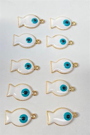 Balık Desenli Nazar Boncuklu Bileklik Ucu