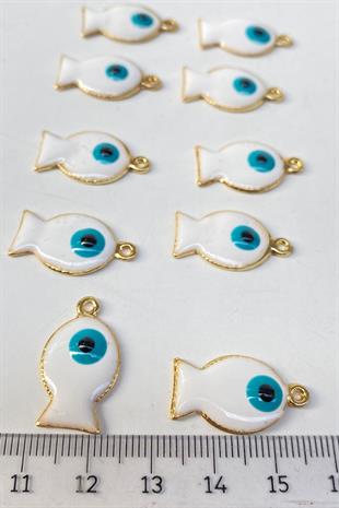 Balık Desenli Nazar Boncuklu Bileklik Ucu