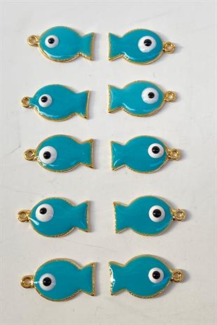 Balık Desenli Nazar Boncuklu Bileklik Ucu