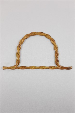 Bambu Desenli Burgulu Çanta Sapı