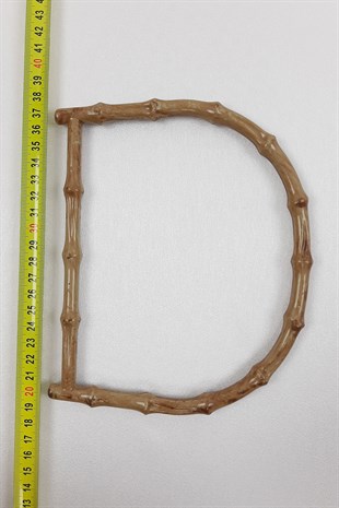 Bambu Desenli Kahverengi Çanta Sapı 2 li