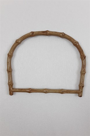 Bambu Desenli Kahverengi Çanta Sapı 2 li