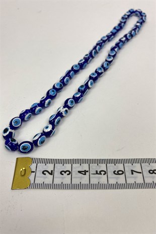 Basık Nazar Boncuğu 5 Dizi 8 mm