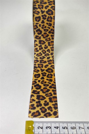 Baskılı Leopar Desen Kurdele