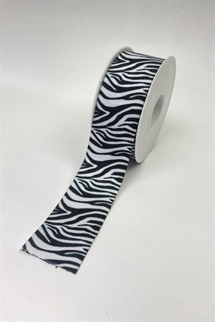 Baskılı Zebra Desen Kurdele